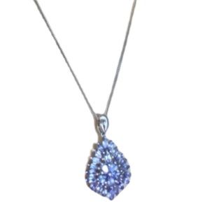Sterling Silver Tanzanite Teardrop Pendant
